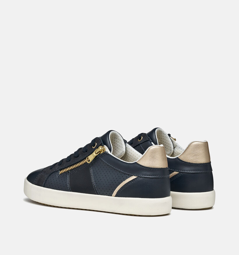 Geox Blomiee Baskets en Bleu fonc&eacute; pour femmes (368141) - pour semelles orthop&eacute;diques