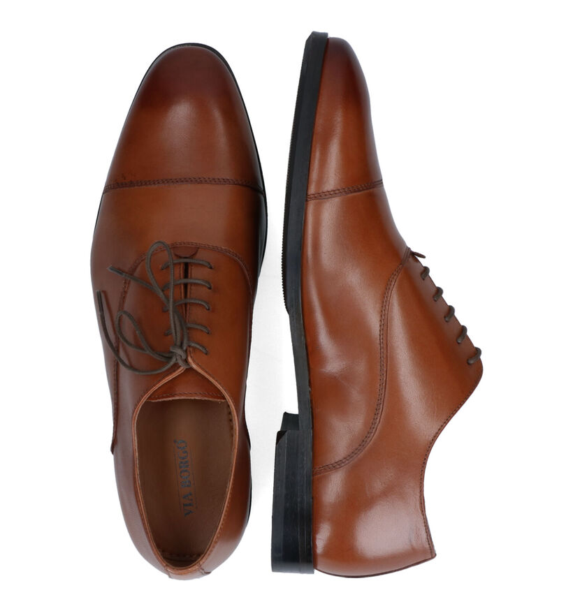 Via Borgo Chaussures classiques en Cognac pour hommes (318041)