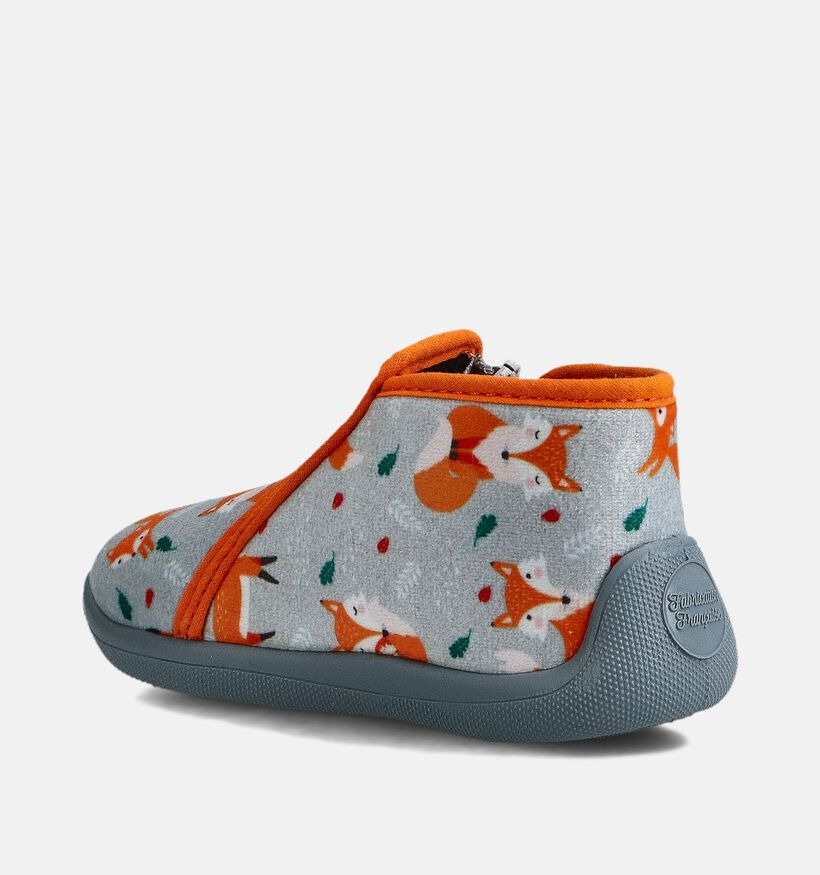 Milo & Mila Pantoufles en Gris pour filles, garçons (364926) - pour semelles orthopédiques