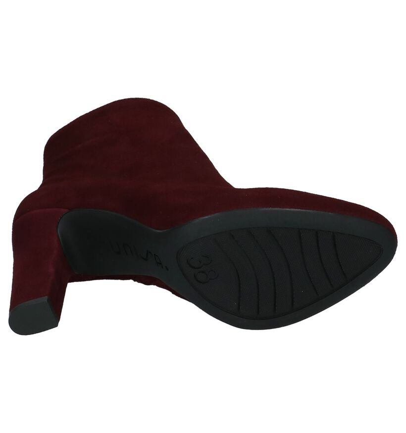 Bordeaux Enkellaarzen High Heels Unisa Pansi, , pdp