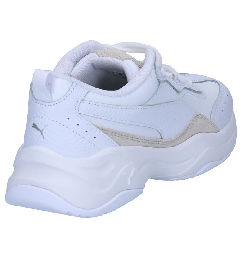 Puma Cilia Lux Baskets en Blanc en cuir (252593)