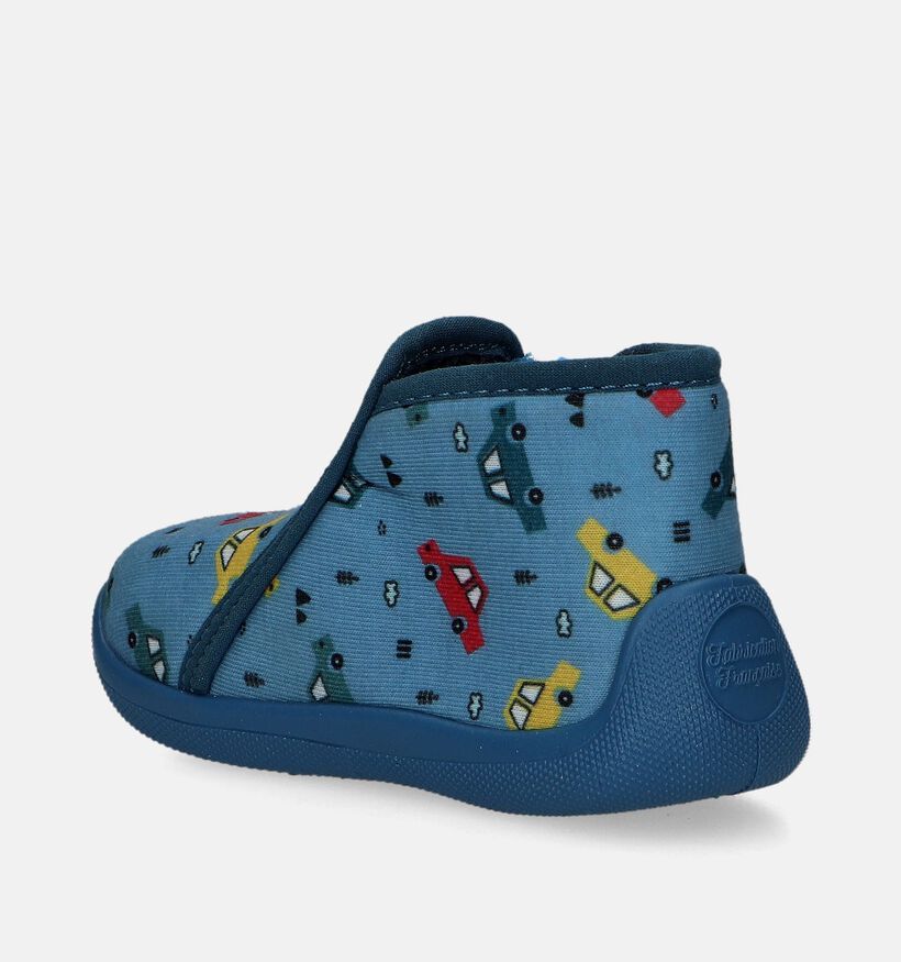 Milo & Mila Blauwe Hoge pantoffels voor jongens (349512)
