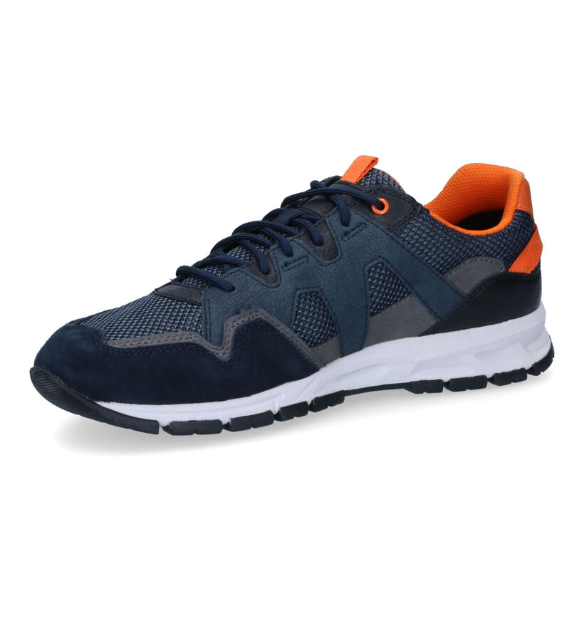 Geox Delray Chaussures à lacets en Bleu en simili cuir (312969)