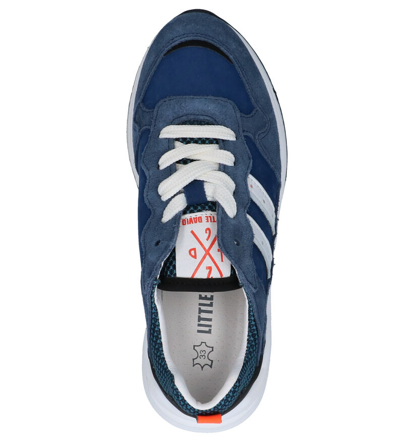 Little David Prosper Blauwe Sneakers in nubuck (273229)