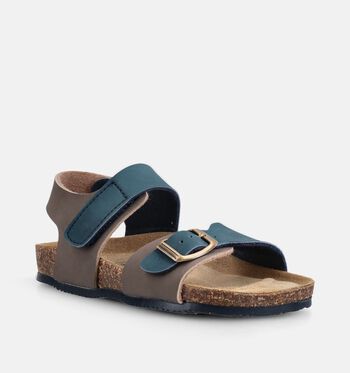 Biomodex Sandales Taupe/Bleu