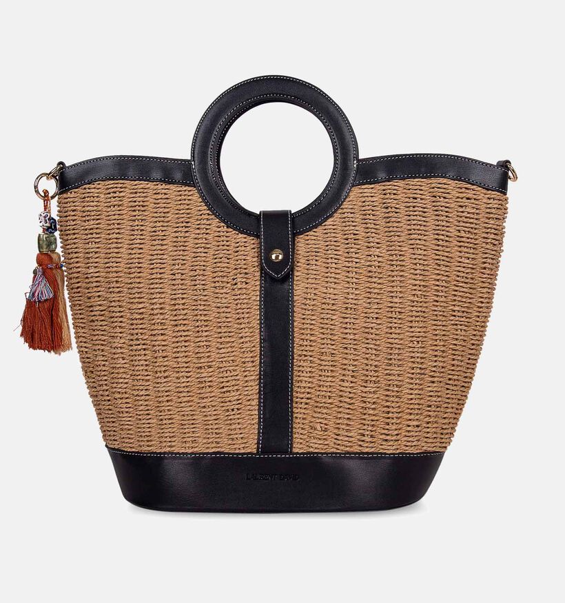 Laurent David Beige/Zwarte Shoppertas voor dames (373946)