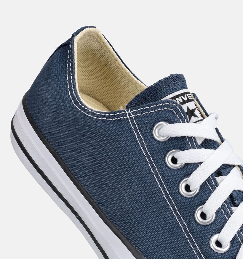 Converse Chuck Taylor As Ox Chaussures &agrave; lacets en Bleu fonc&eacute; pour hommes (368339) - pour semelles orthop&eacute;diques