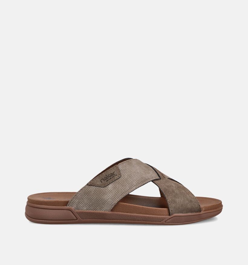 Rieker Nu-pieds en Marron pour hommes (370518)