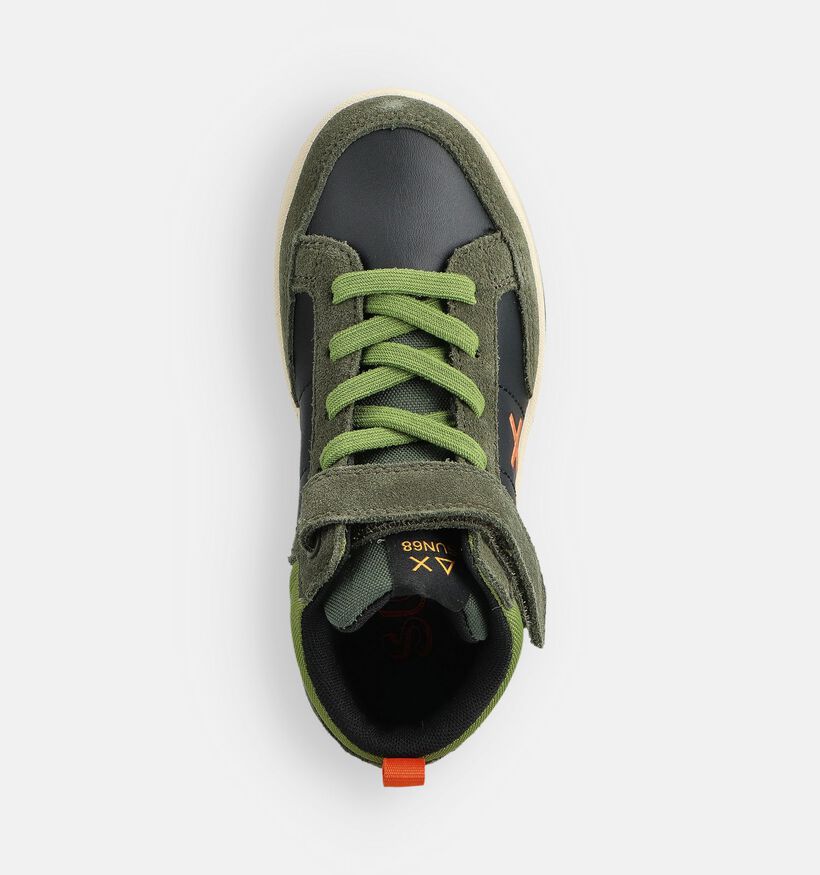 Sun68 Genius Mid Groene Sneakers voor jongens (362142) - geschikt voor steunzolen
