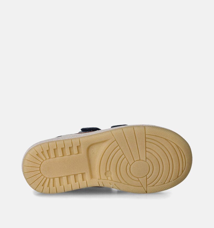 STONES and BONES Loket Chaussures à Scratch en Bleu pour garçons (352733) - pour semelles orthopédiques