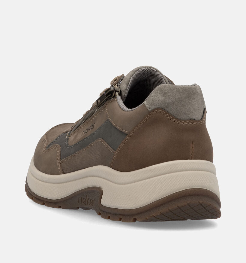 Rieker Bruine Veterschoenen voor heren (351308) - geschikt voor steunzolen