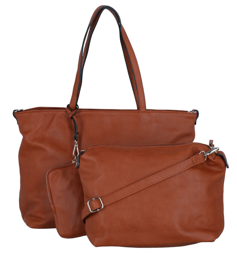 Emily & Noah Cabas bag in bag en Brun en simili cuir (282180)