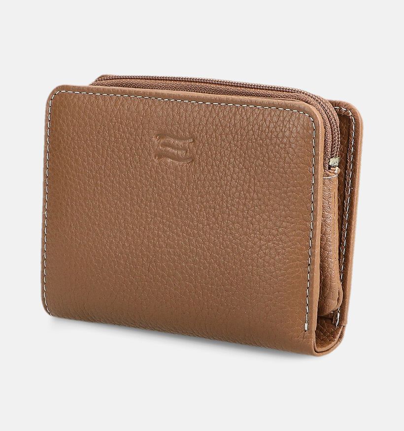 Crinkles Bruine Portemonnee met Rits voor dames (381746)
