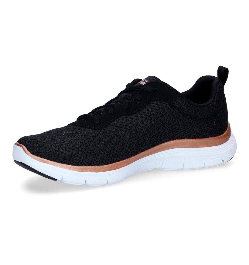 Skechers Flex Appeal Zwarte Sneakers voor dames (318171)