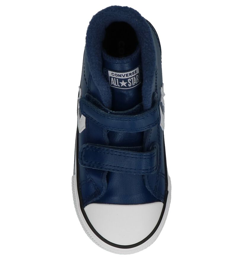 Blauwe Sneakers Converse Star Player 2V Mid in leer (222429)