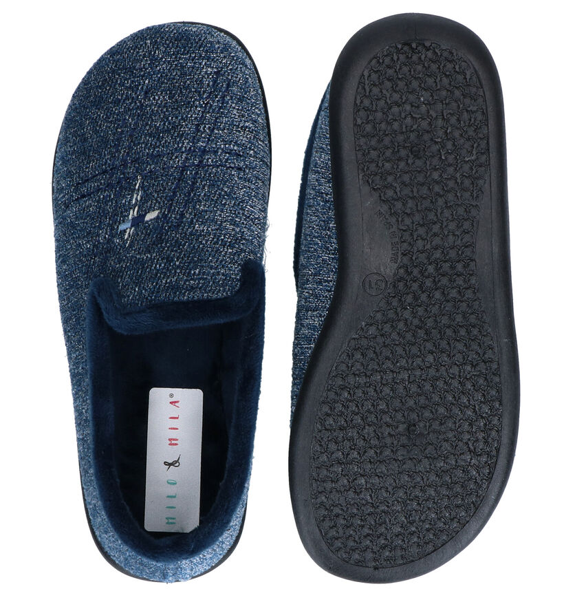 Milo & Mila Pantoufles fermées en Bleu pour garçons (332280)