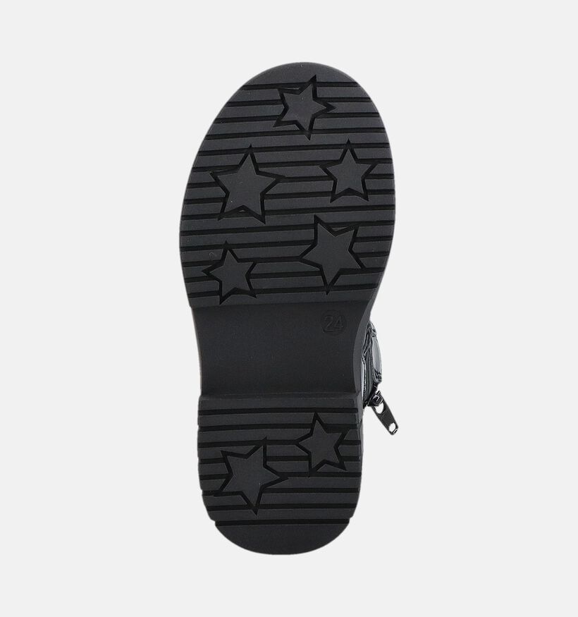 Milo & Mila Zwarte Boots met Veters en Rits voor meisjes (378967)