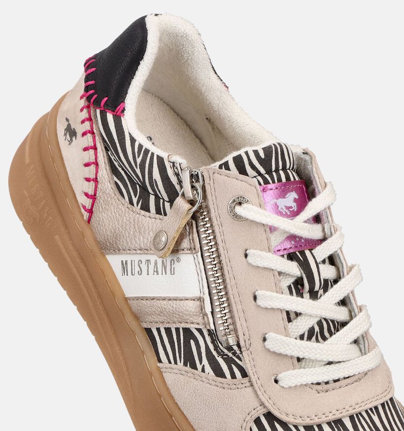 Mustang Baskets casual en Marron pour femmes (372111) - pour semelles orthop&eacute;diques