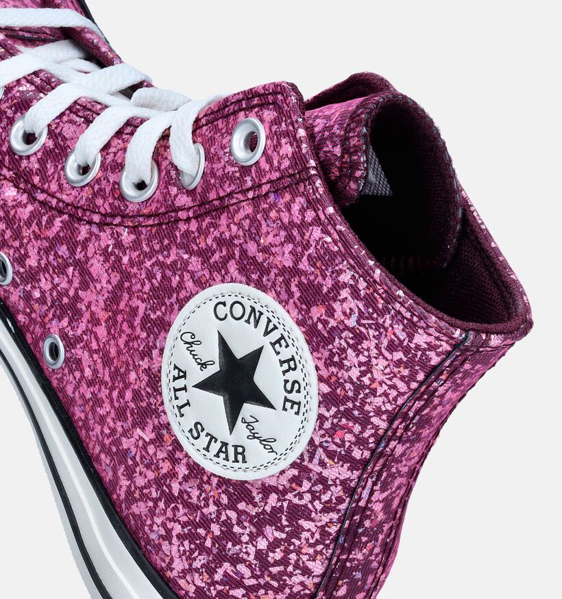 Converse CT All Star Glitter HI Paarse Sneakers voor dames (348830)