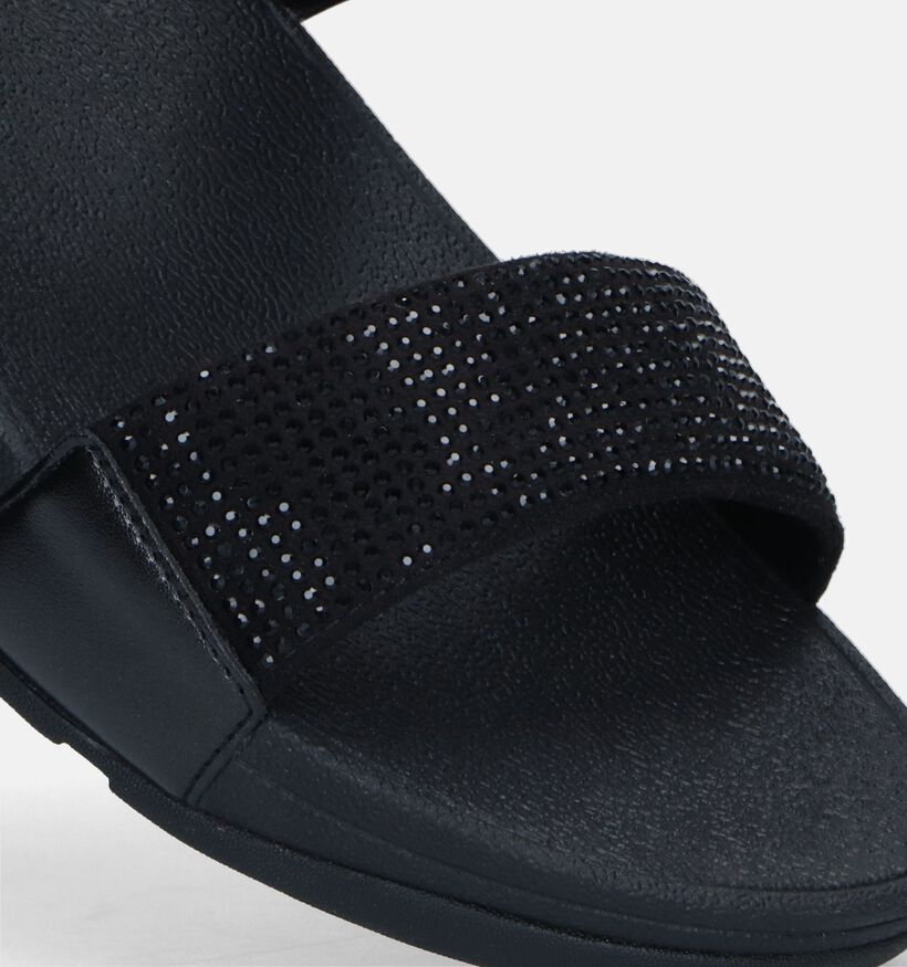 FitFlop Lulu Crystal Emblelished Zwarte Slippers voor dames (336979)