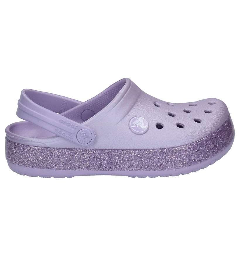 Crocs Crocband Glitter Zilveren Slippers in kunststof (255719)