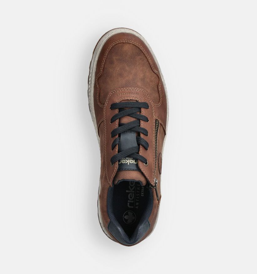 Rieke Baskets en Bleu Rieker Baskets en Cognac pour hommes (360459) - pour semelles orthopédiques