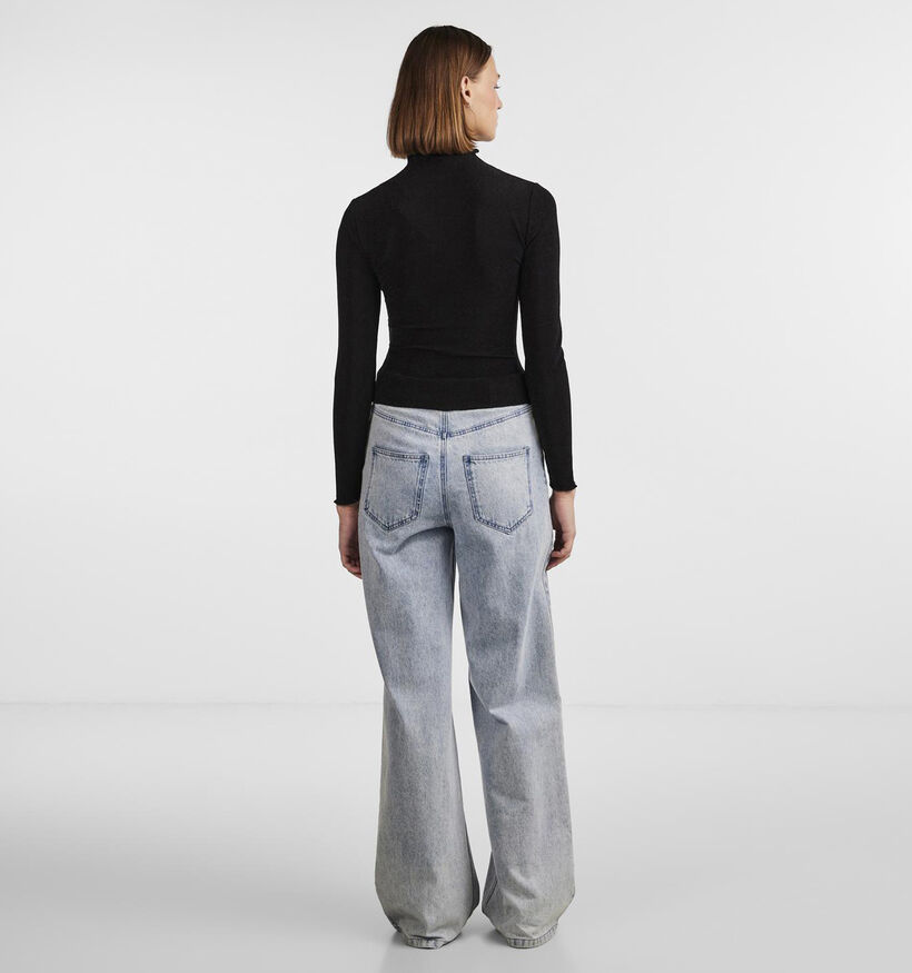 Pieces Sandra Zwarte Longsleeve voor dames (348359)