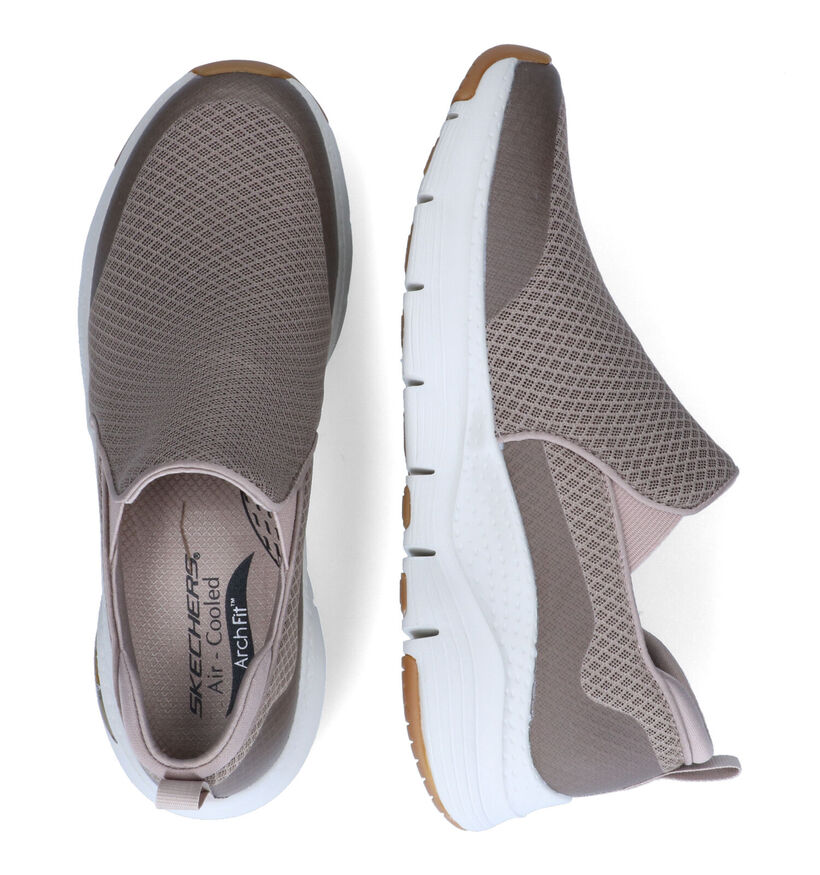 Skechers Arch Fit Taupe Slip-on Sneakers voor heren (318127)