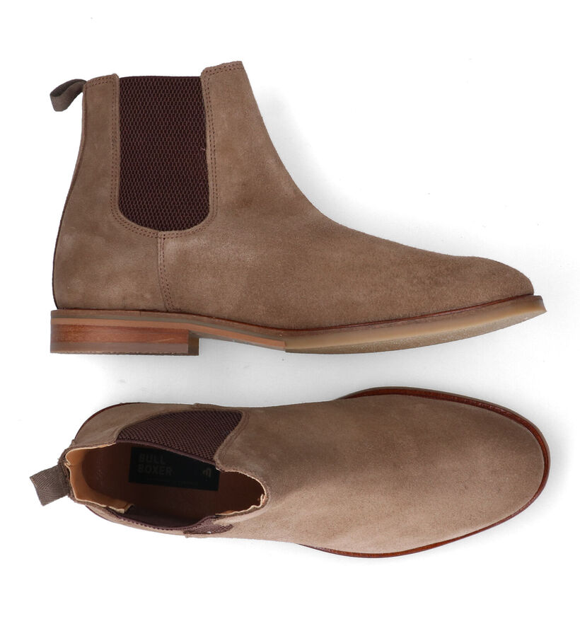 Bullboxer Bottines Chelsea en Brun foncé pour hommes (312624) - pour semelles orthopédiques