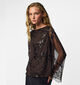 Pieces Evita Blouse en Marron fonc&eacute; pour femmes (382088)