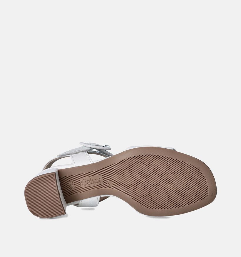 Gabor Best Fitting Ecru Sandalen met blokhak voor dames (355015)