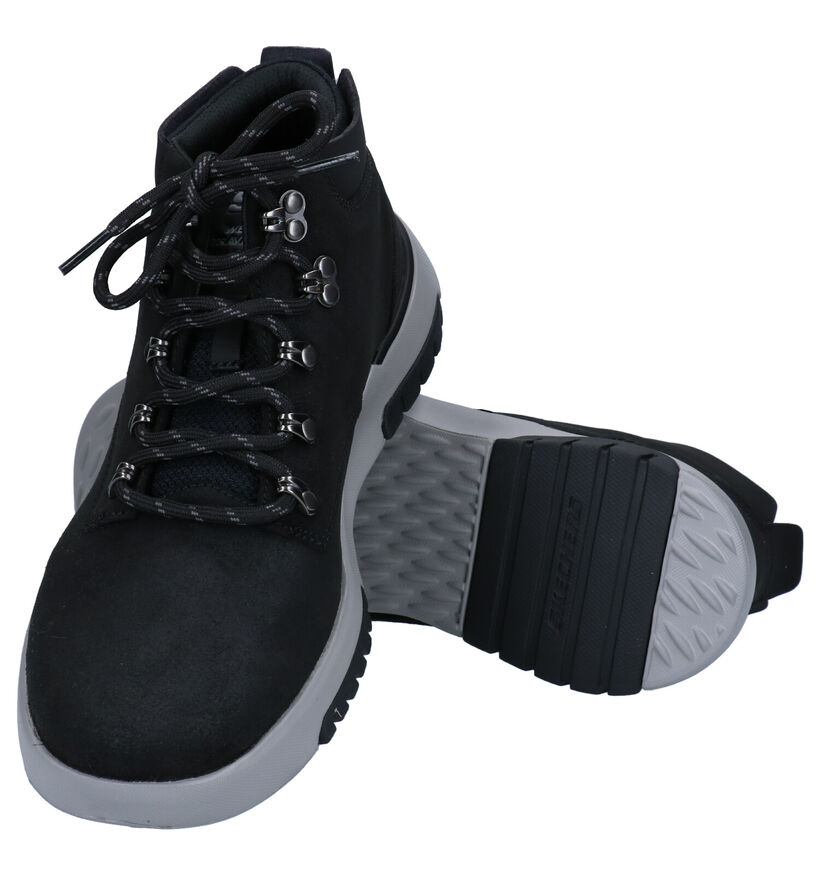 Skechers Bellinger Bottines en Noir en nubuck (279414)