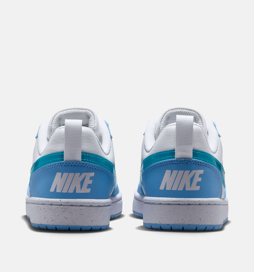 Nike Court Borough Baskets basses en Bleu pour gar&ccedil;ons (377299)