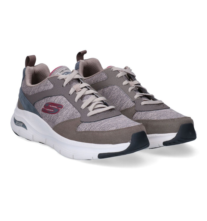 Skechers Arch Fit Baskets en Gris en textile (305958)