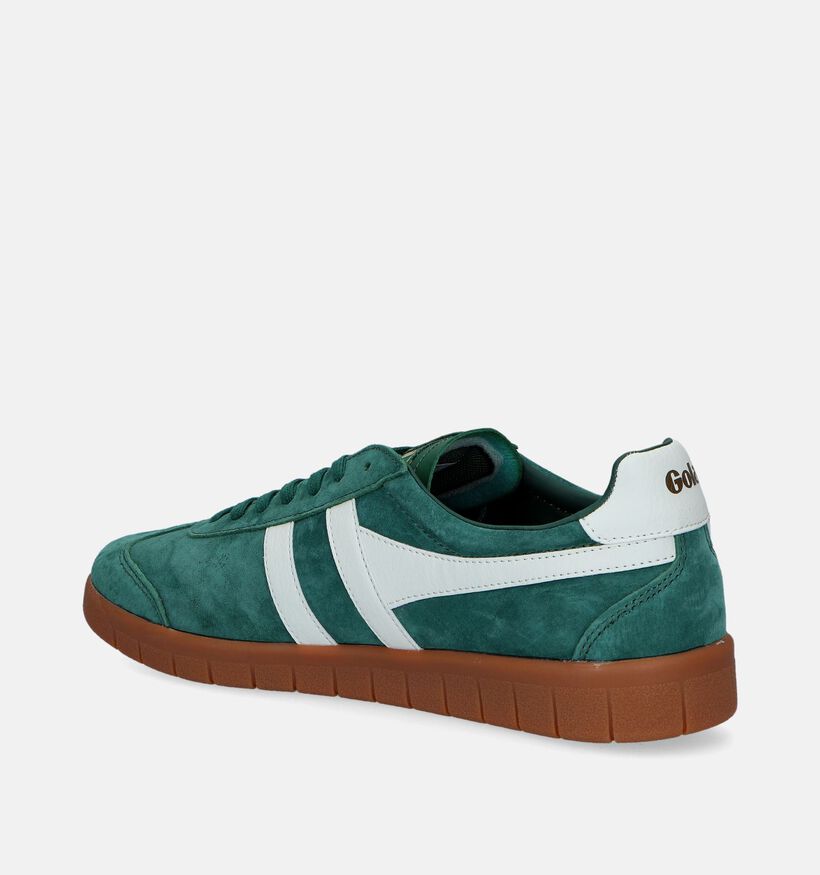 Gola Hurricane Suede CMB04 Baskets en Vert pour hommes (345139) - pour semelles orthopédiques