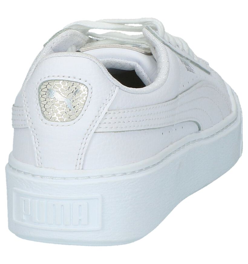 Witte Lage Sneakers Puma Basket Platform, , pdp