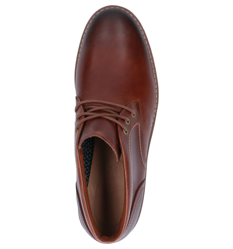 Clarks Batcombe Chaussures Hautes en Cognac en cuir (256231)