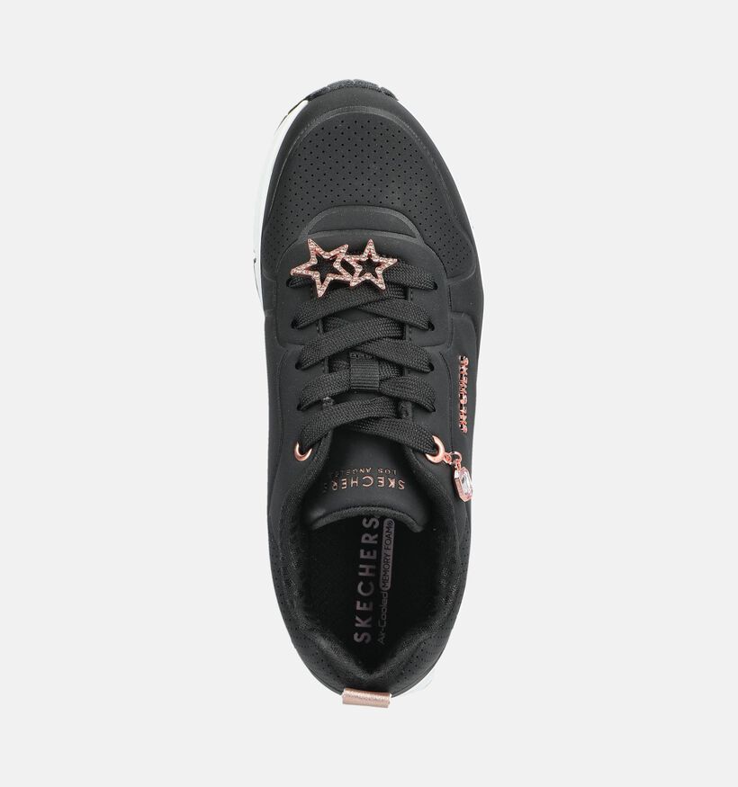 Skechers Uno Gen1 Zwarte Sneakers voor meisjes (376827)