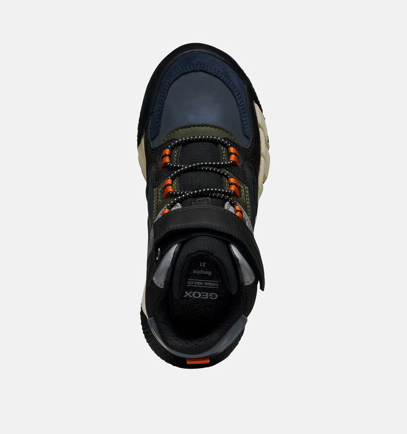 Geox Flexyper Pro Chaussures hautes en Noir pour garçons (360386) - pour semelles orthopédiques