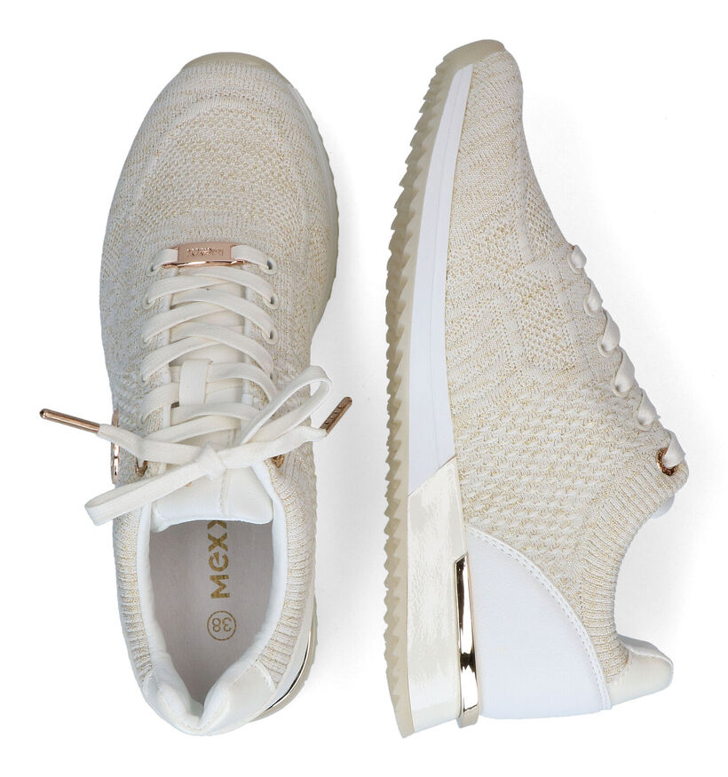 Mexx Gitte Glitter Beige Sneakers voor dames (337725) - geschikt voor steunzolen