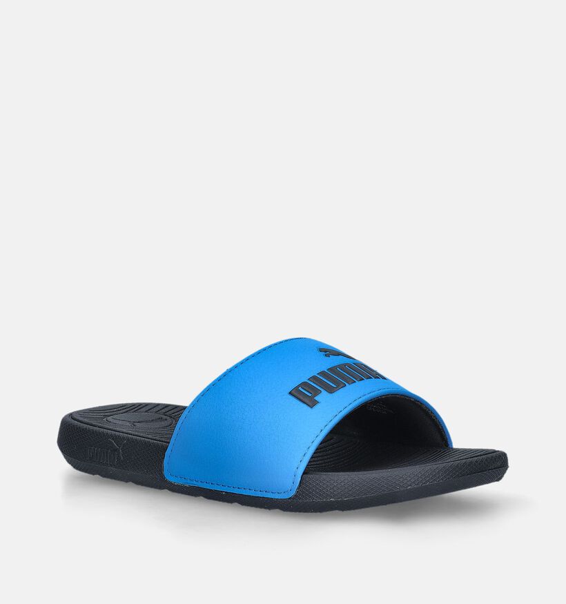 Puma Cool Cat 2.0 Blauwe Badslippers voor jongens, meisjes (350401)