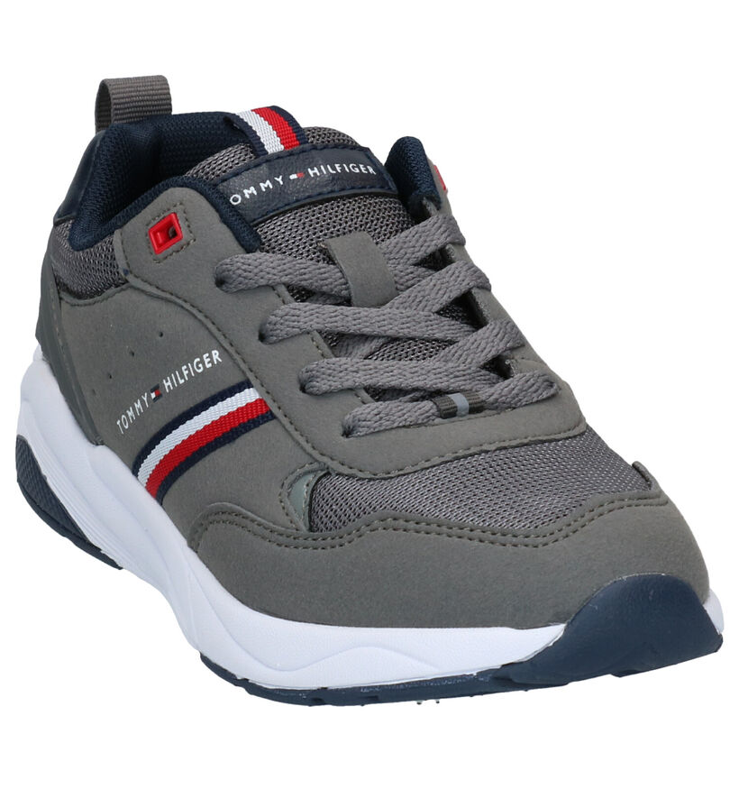 Tommy Hilfiger Grijze Veterschoenen in kunstleer (279874)