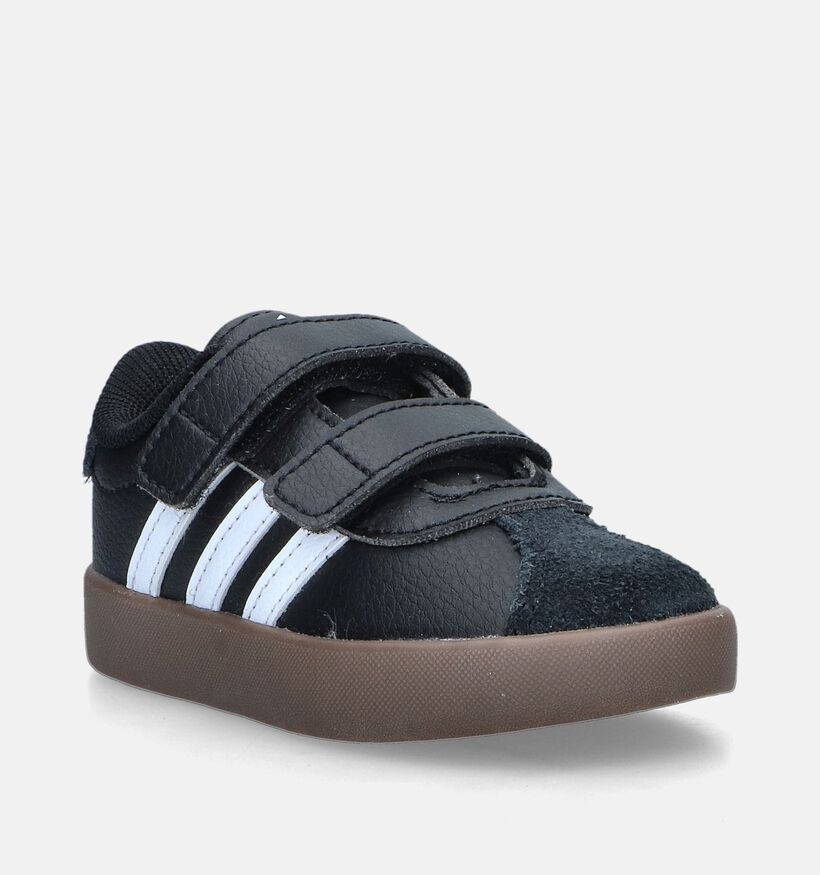 adidas VL Court 3.0 Zwarte Sneakers voor jongens, meisjes (348979)
