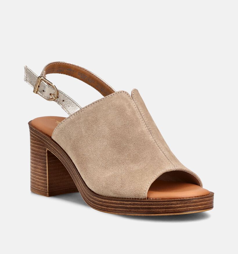 Tamaris Beige Sandalen met Blokhak voor dames (371696)