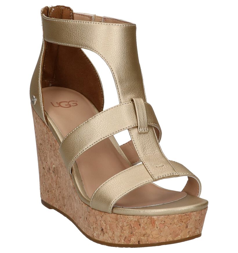 UGG Whitney Metallic Gouden Sandalen in kunstleer (210314)