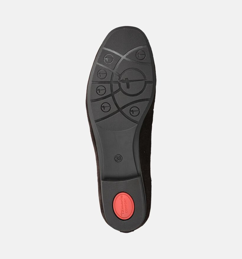 Tamaris Comfort Chaussures plates en Brun fonc&eacute; pour femmes (376297) - pour semelles orthop&eacute;diques