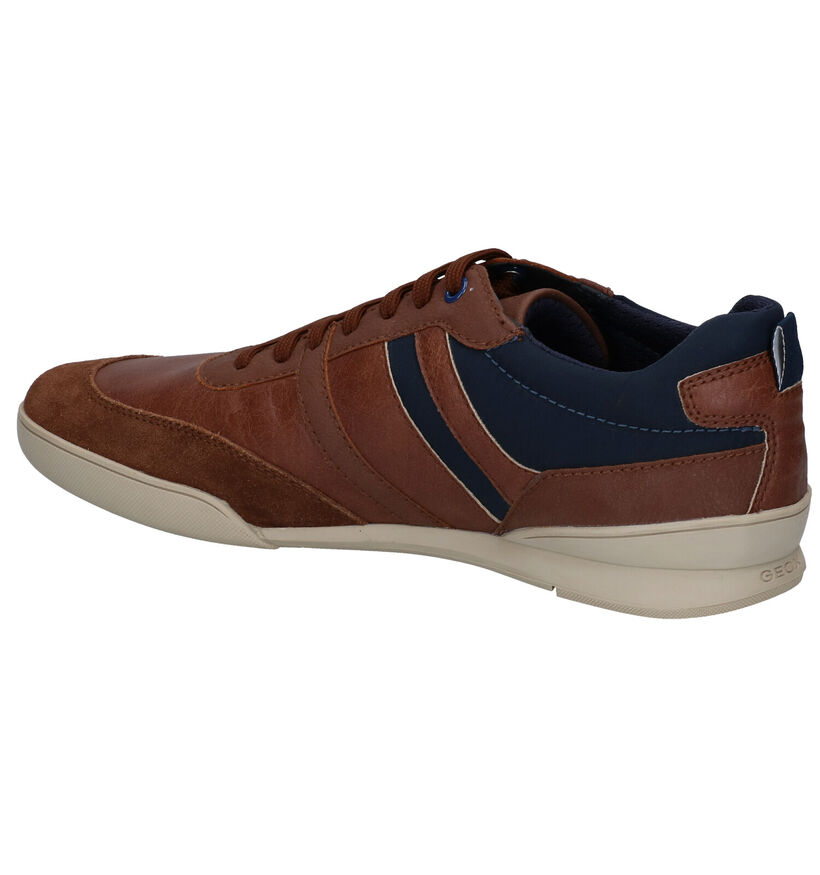 Geox Kristof Chaussures à lacets en Cognac en cuir (285143)