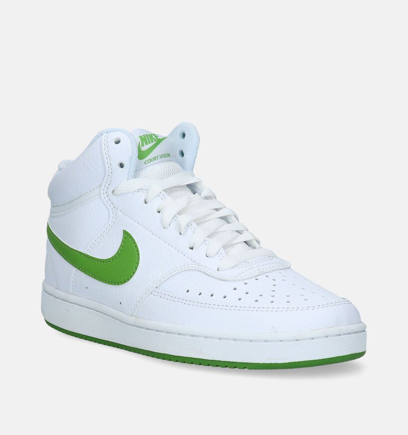 Nike Court Vision Mid Baskets en Blanc pour femmes (334877) - pour semelles orthopédiques