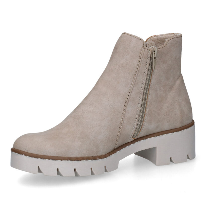 Rieker Bottines Chelsea en Beige clair pour femmes (312350)