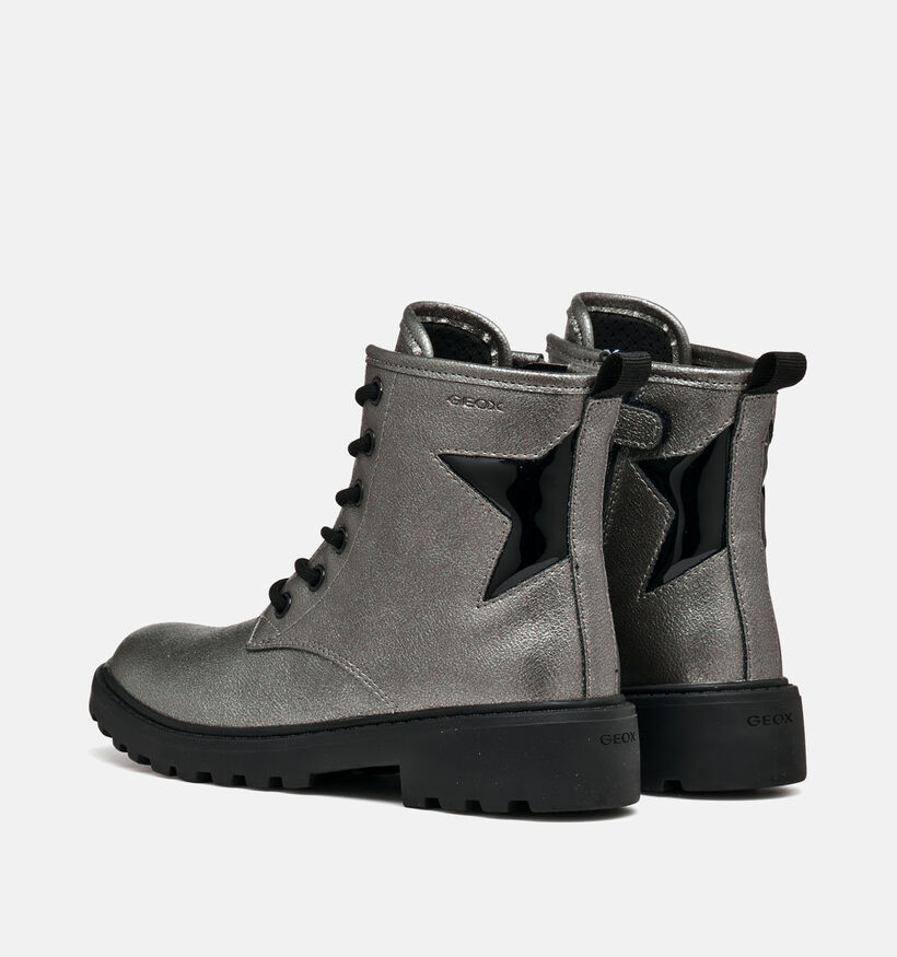 Geox Casey Zwarte Boots Geox Casey Zilveren Boots voor meisjes (360381) - geschikt voor steunzolen